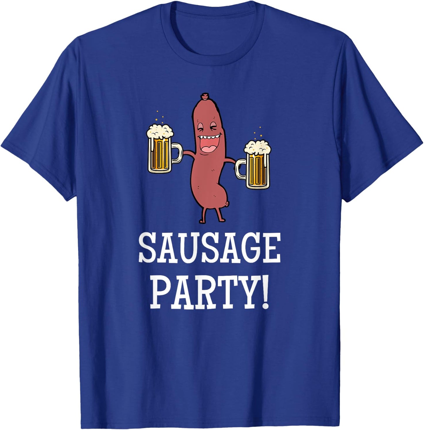 Sausage Party Funny Oktoberfest Beer Party Sausage Festival T-Shirt - T-Shirt | Royal