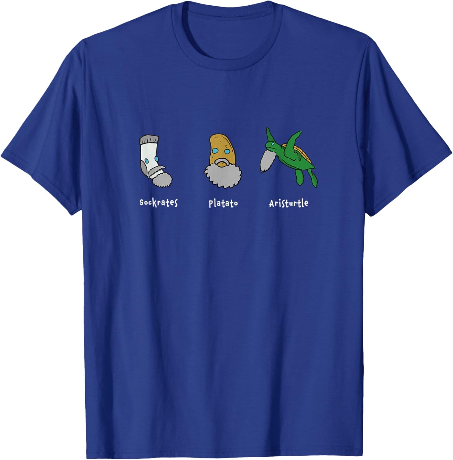 Philosophy Socrates Plato Aristotle Design T-Shirt - T-Shirt | Royal