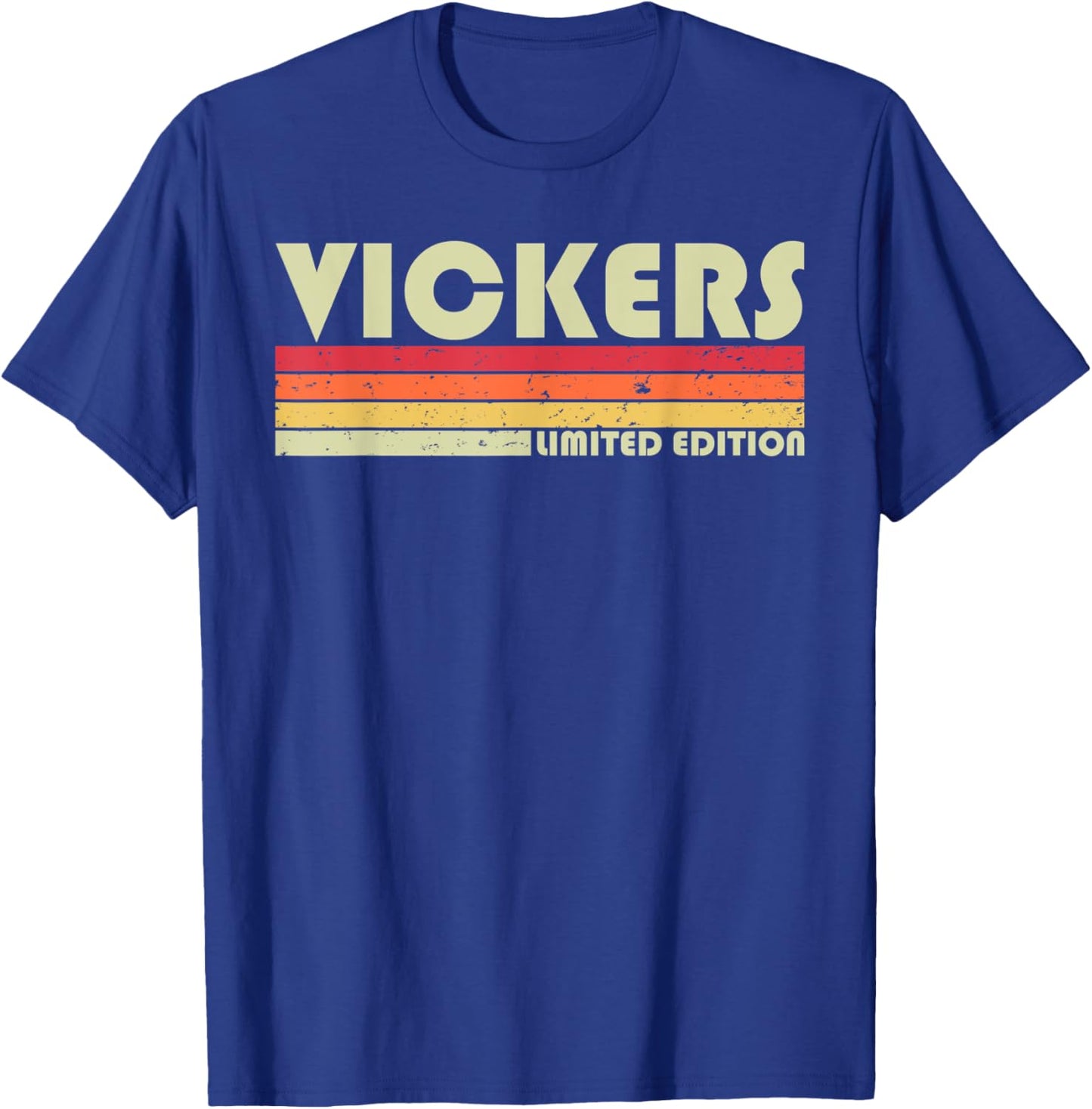 VICKERS Surname Funny Retro Vintage 80s 90s Birthday Reunion T-Shirt - T-Shirt | Royal