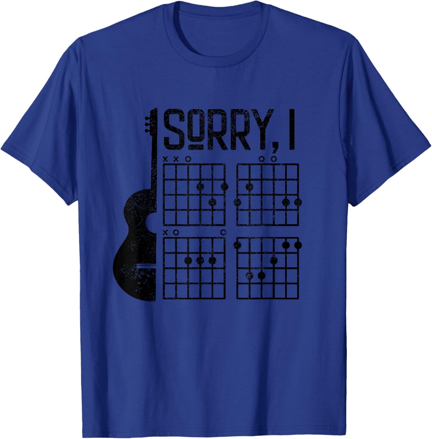 Sorry IDGAF Guitar - Sorry I Don't Give a F Guitar T-Shirt - T-Shirt | Royal