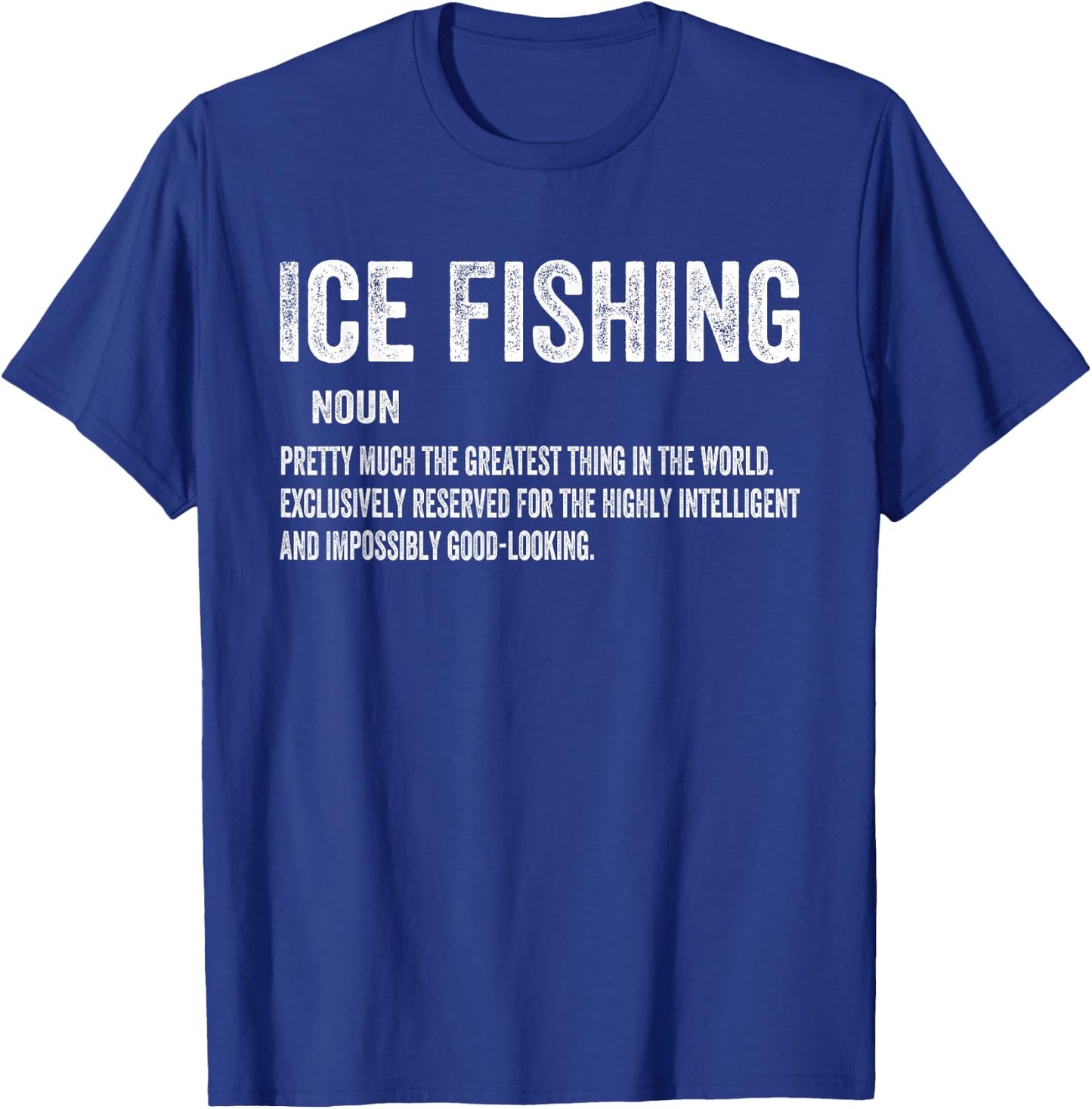 Ice Fishing Women Snow Holes Fishermen -Adults , Black, Small, Short Sleeve, Classic Fit, Polyester 100% T-Shirt - T-Shirt | Royal
