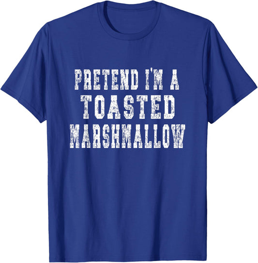 Pretend I'm A Toasted Marshmallow - Easy Halloween Costume T-Shirt - T-Shirt | Royal
