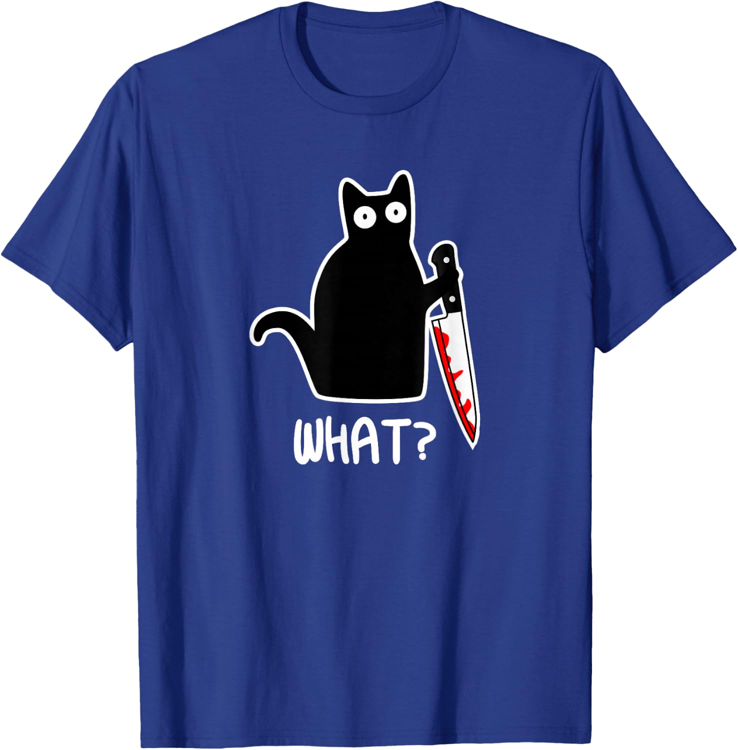Joyouse Urban Style Murder Cat Gift - Adults - Black - Short Sleeve - Classic Fit - Cotton & Polyester - Machine Wash T-Shirt - T-Shirt | Royal