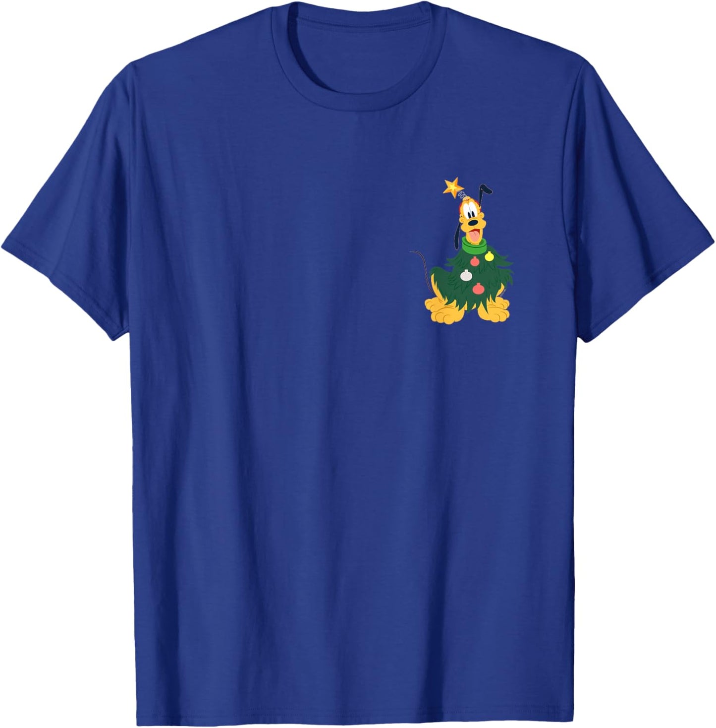 Disney Pluto Holiday Christmas Tree Costume Corner Art T-Shirt - T-Shirt | Royal