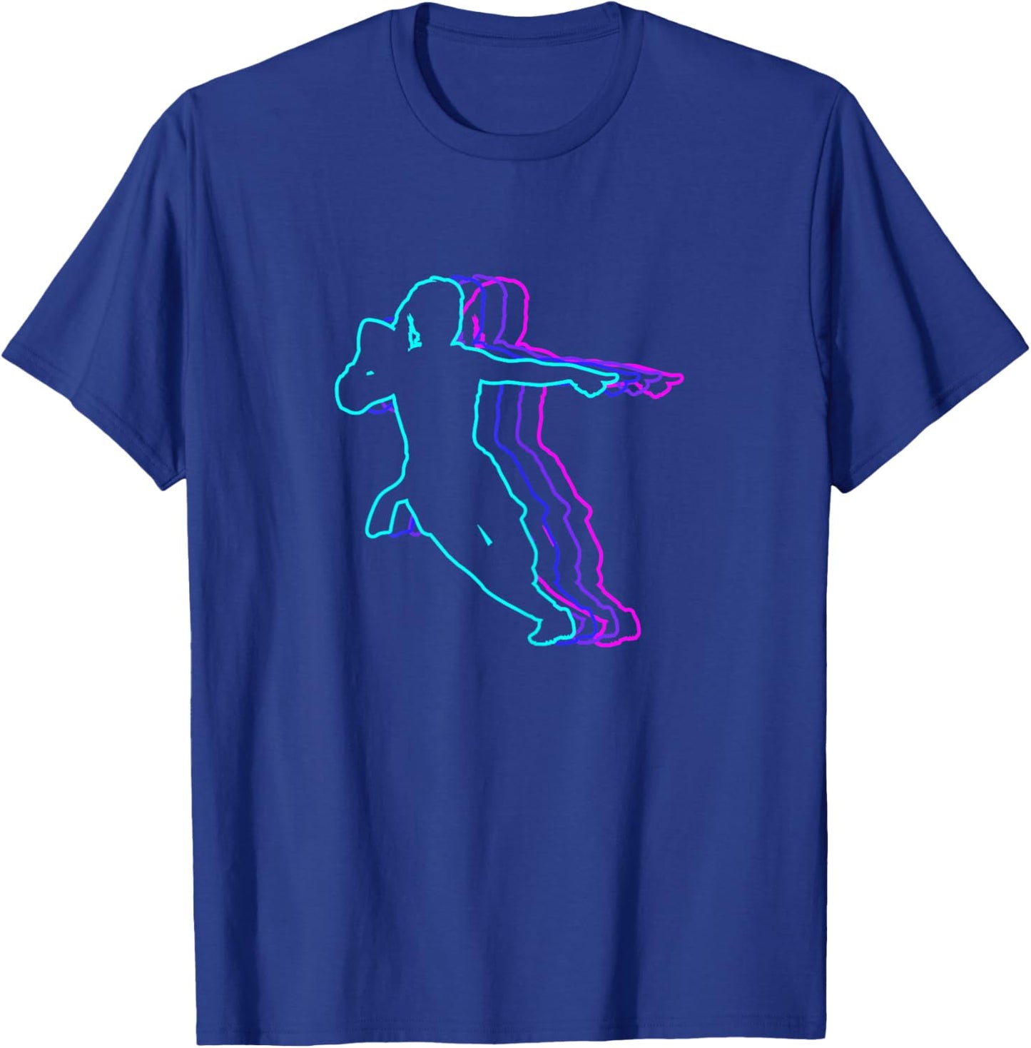 Vintage Retro Classic Girls Flag Football T-Shirt - T-Shirt | Royal