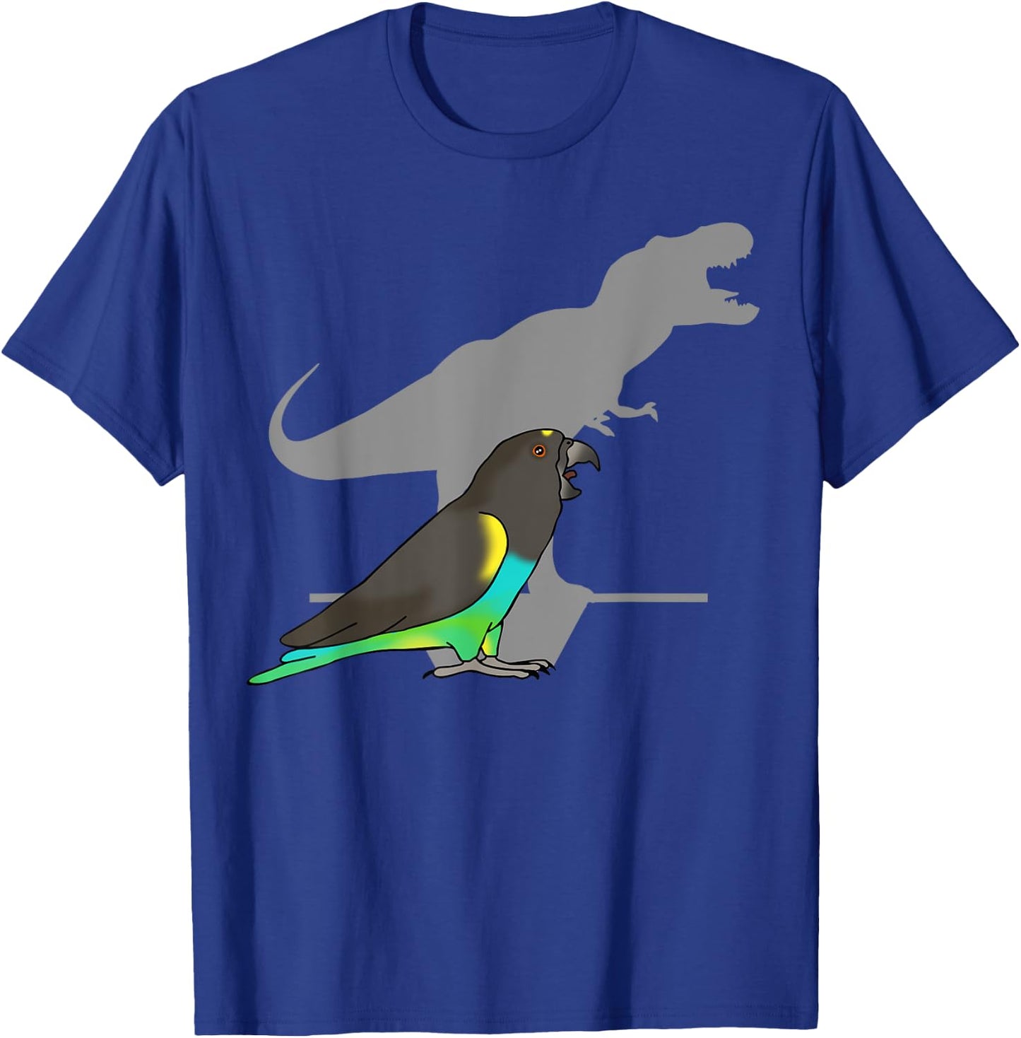 Funny Dinosaur Parrot, T-rex Meyer's Parrot, Birb memes T-Shirt - T-Shirt | Royal