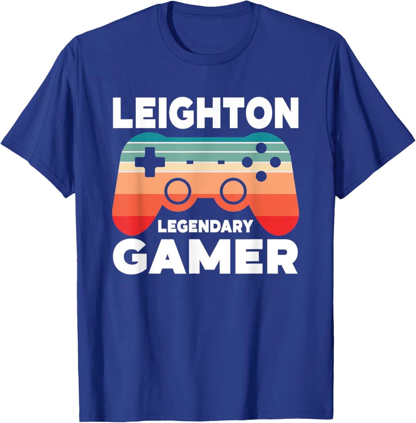 Leighton Legendary Gamer Funny Personalized Leighton Gamer T-Shirt - T-Shirt | Royal