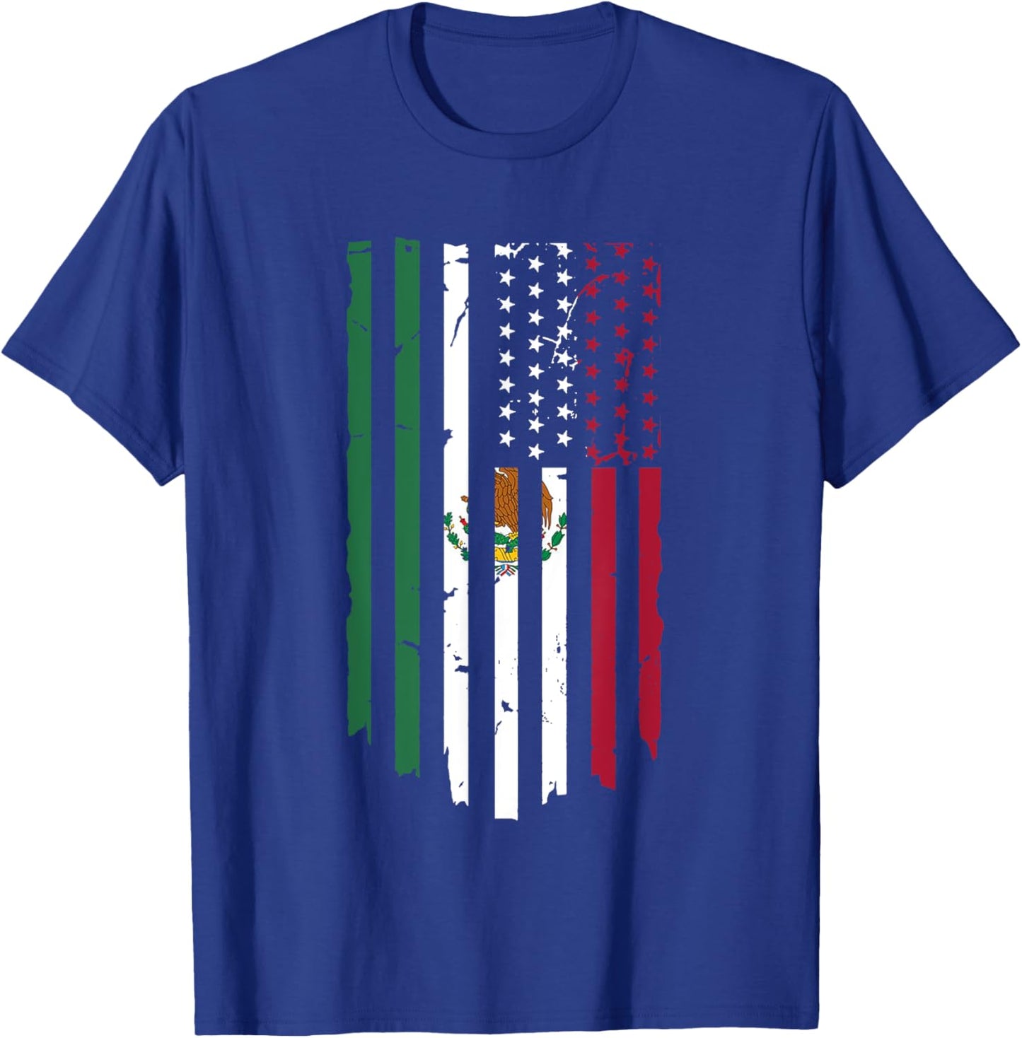 Mexico US Flag Patriot Mexican Flag American Flag T-Shirt - T-Shirt | Royal