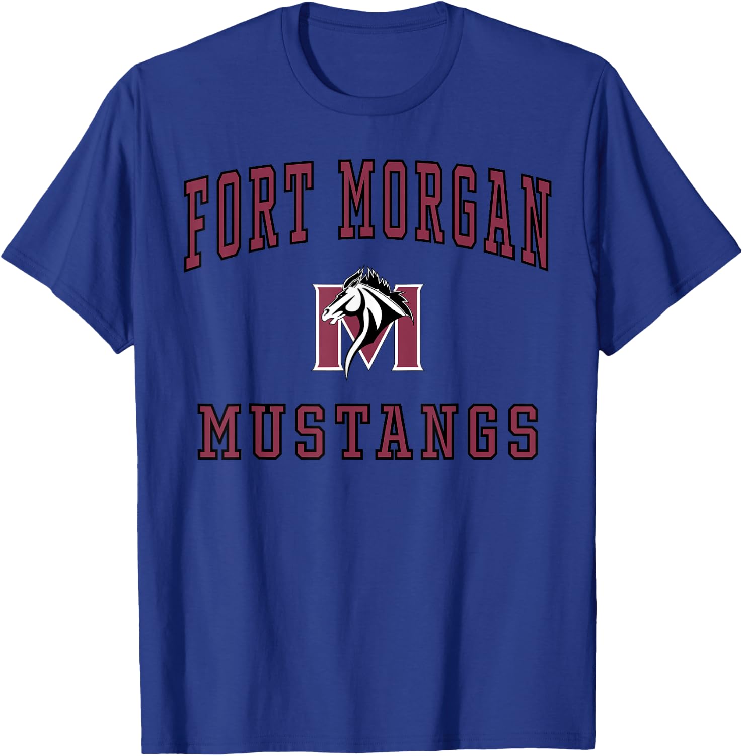 Fort Morgan High School Mustangs C1 T-Shirt - T-Shirt | Royal