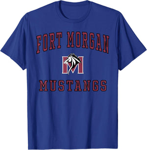 Fort Morgan High School Mustangs C1 T-Shirt - T-Shirt | Royal