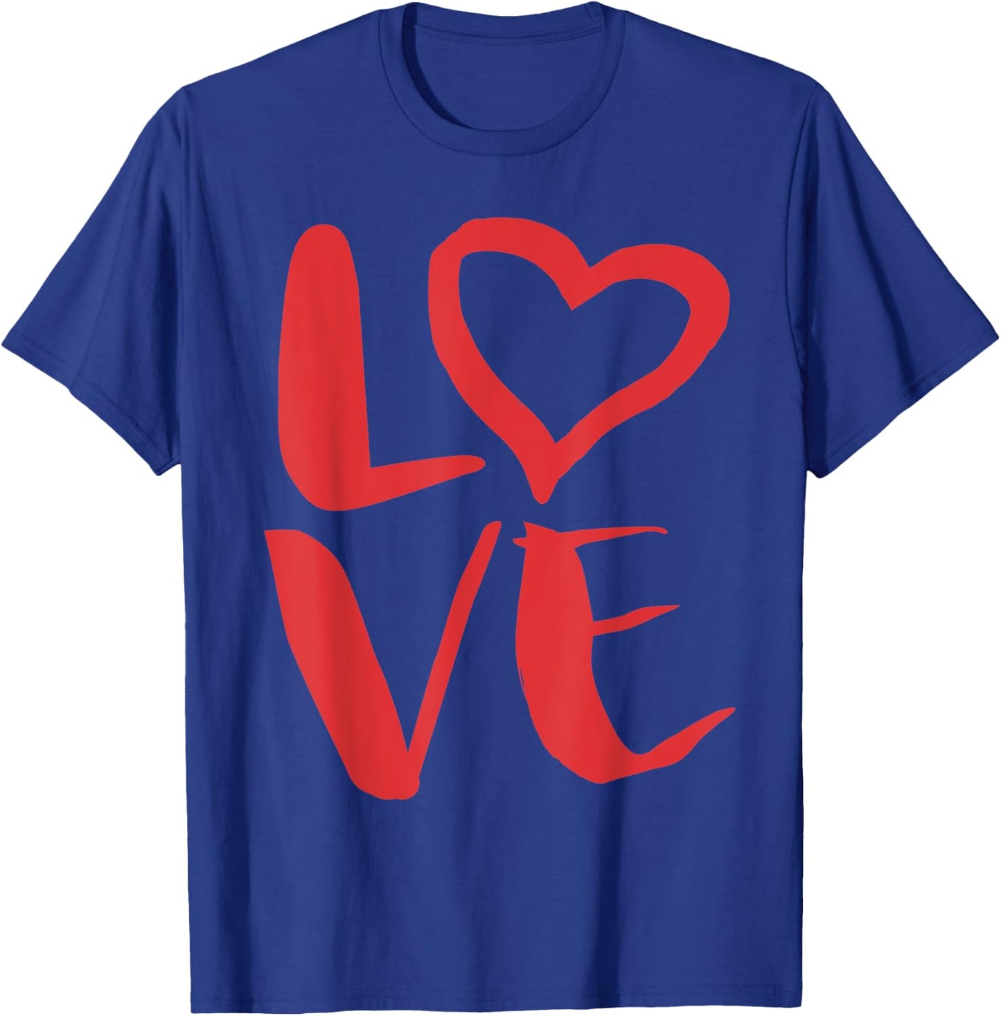 LOVE! Graphic Heart Scribble T-Shirt - T-Shirt | Royal