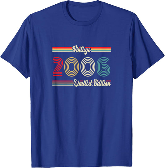 Vintage 2006 Limited Edition Classic Original Men Women T-Shirt - T-Shirt | Royal