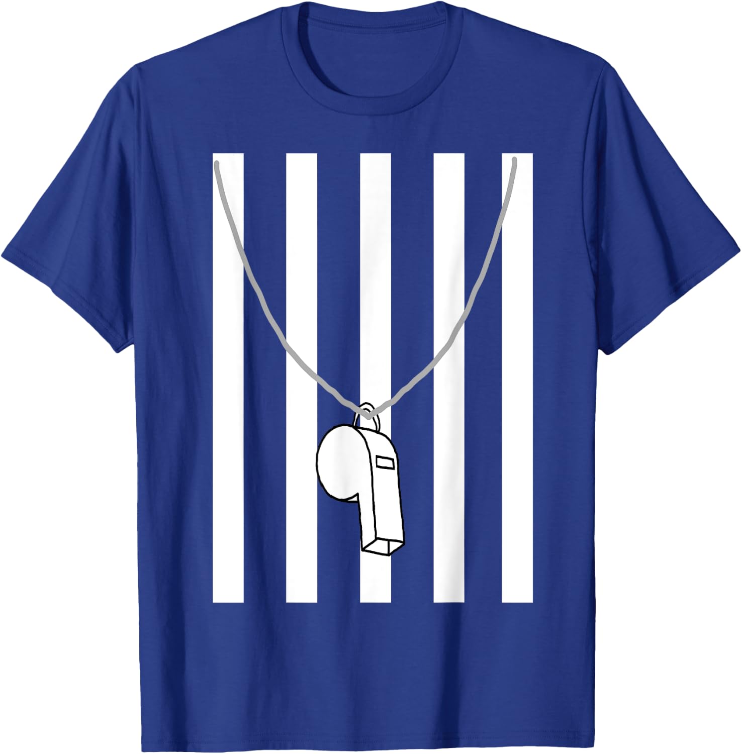 Referee Costume Ref Whistle Refereeing Linesman Umpire T-Shirt - T-Shirt | Royal
