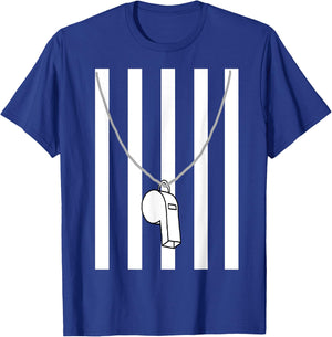 Referee Costume Ref Whistle Refereeing Linesman Umpire T-Shirt - T-Shirt | Royal