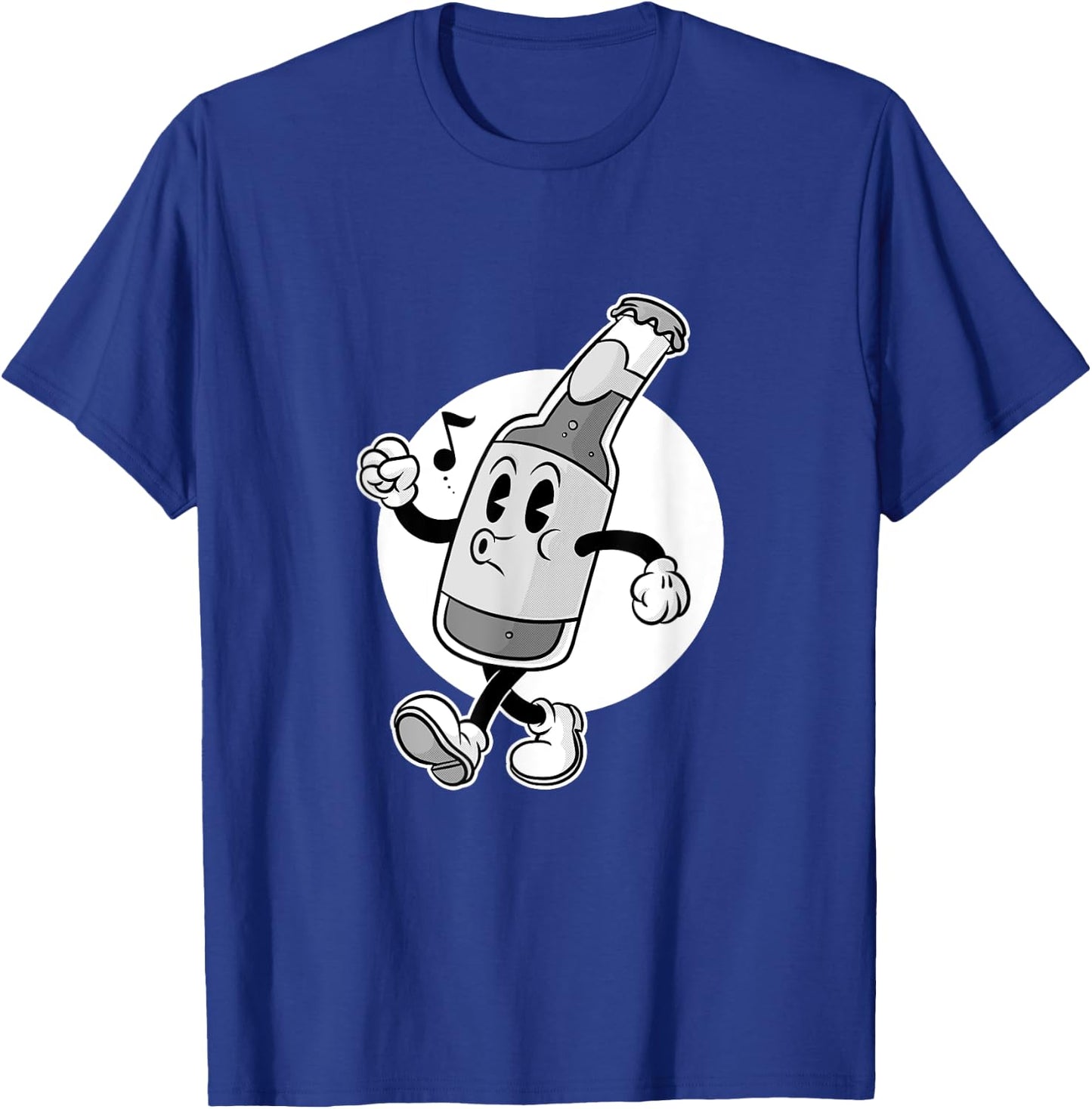 Retro Rubber Hose 20s Old Cartoons style Vintage.beer bottle T-Shirt - T-Shirt | Royal