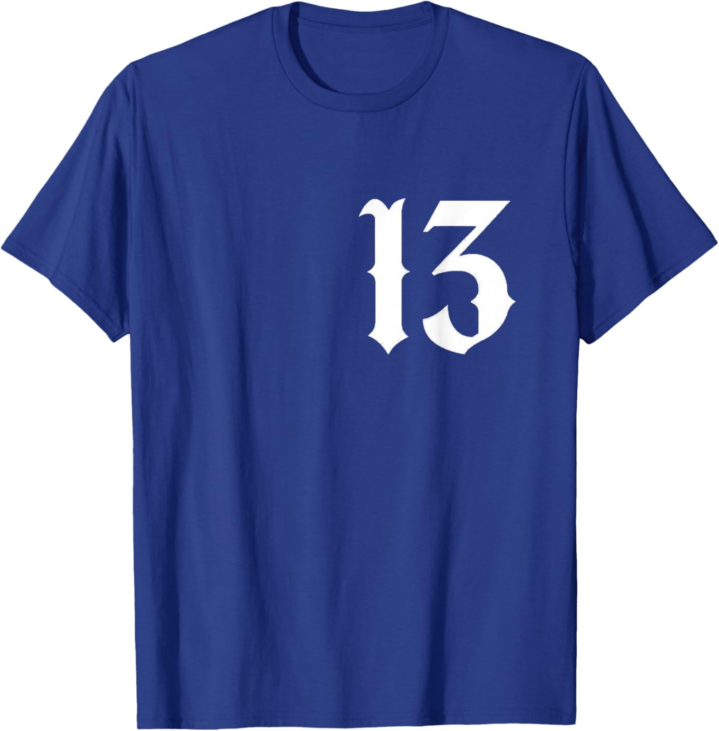 13 , Lucky Number 13, 13 Mobile Phone Case, Number 13 T-Shirt - T-Shirt | Royal