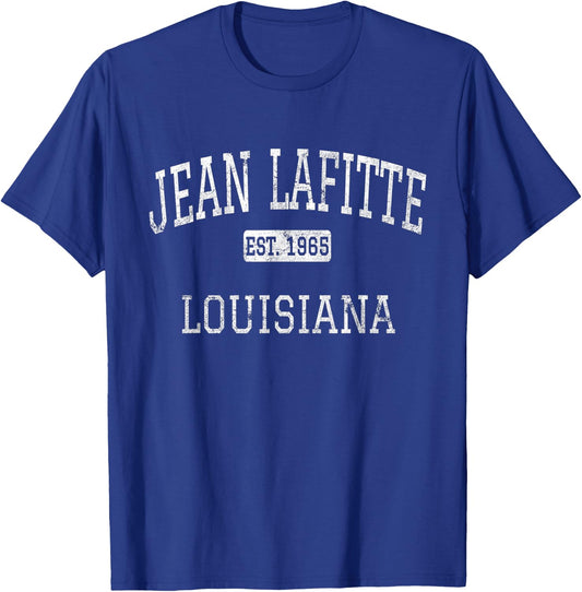 Jean Lafitte Louisiana LA Vintage T-Shirt - T-Shirt | Royal