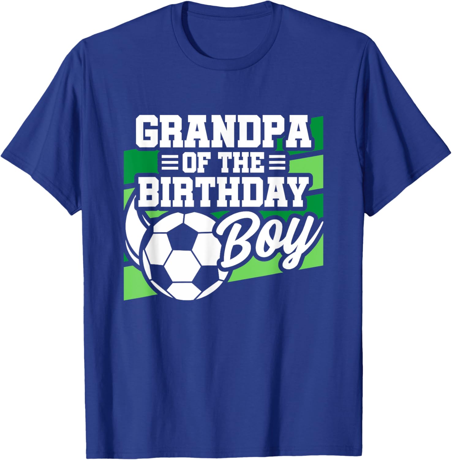 Soccer Birthday - Birthday Grandpa - Boys Soccer Birthday T-Shirt - T-Shirt | Royal