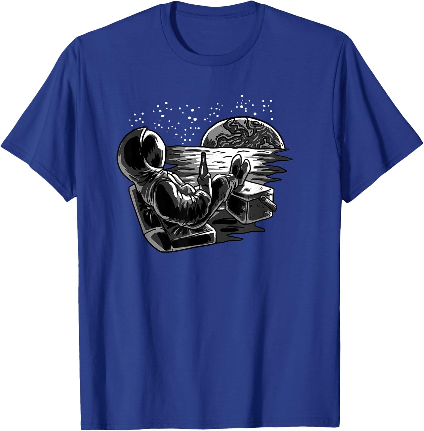 Astronaut Chill Beer Space Moon Funny Galaxy Astronaut Gift T-Shirt - T-Shirt | Royal
