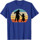 Father and Son Braaap Motocross Off-Roading Retro Sunset T-Shirt - T-Shirt | Royal