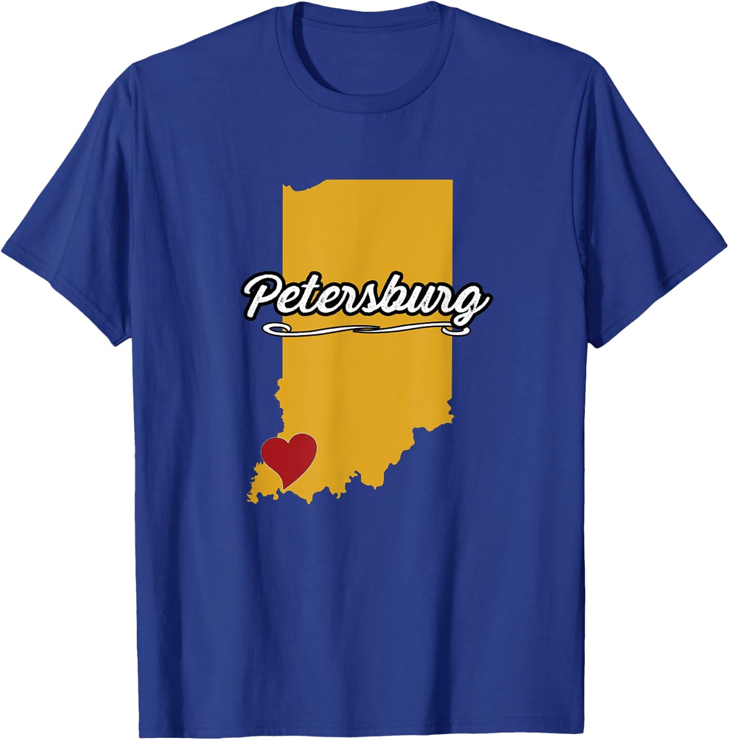 City of Petersburg Indiana | Hoosier Novelty Merch Gift T-Shirt - T-Shirt | Royal