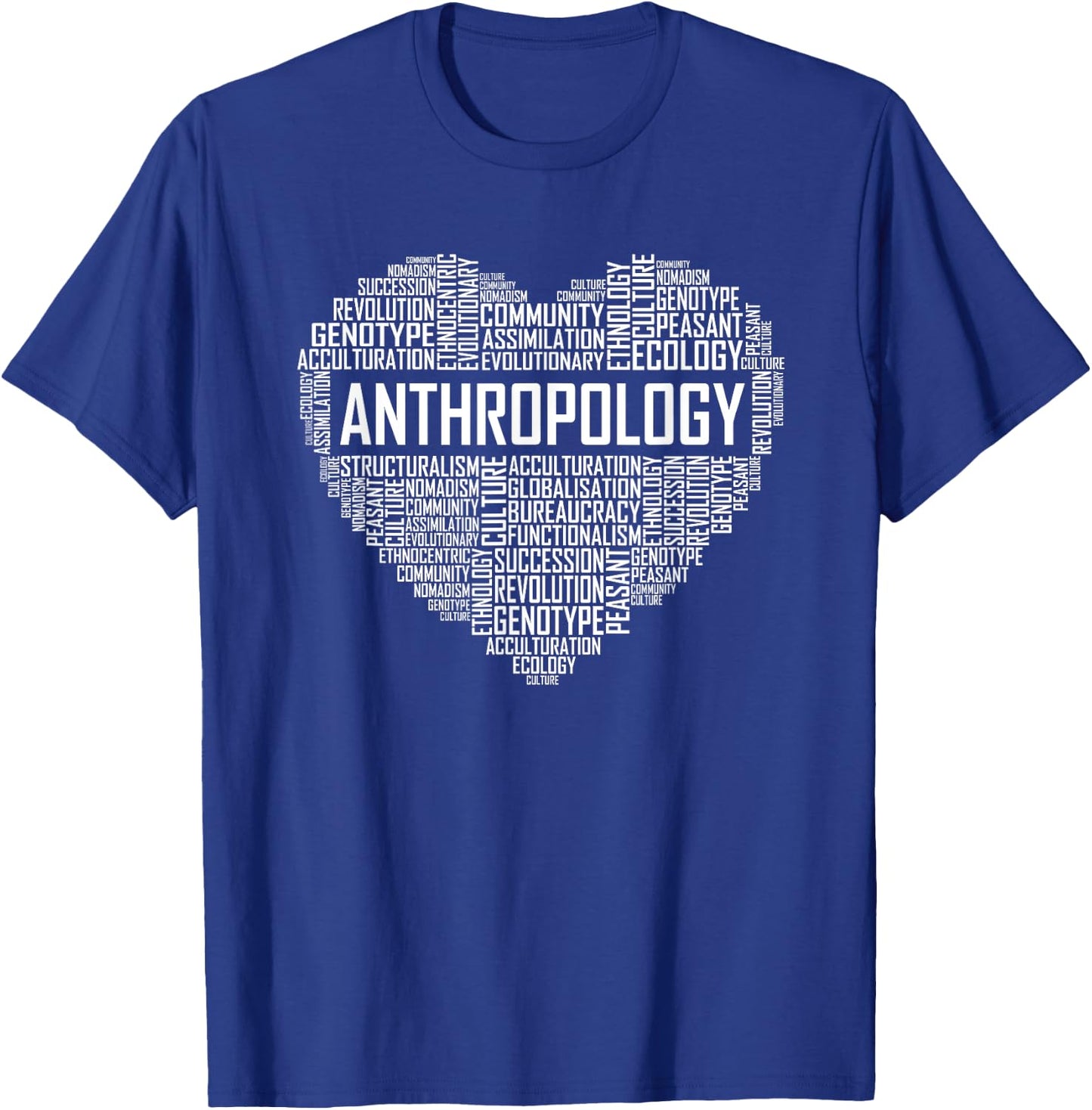 Anthropology Heart Gift Anthropologist Teacher Gifts Men Women T-Shirt - T-Shirt | Royal