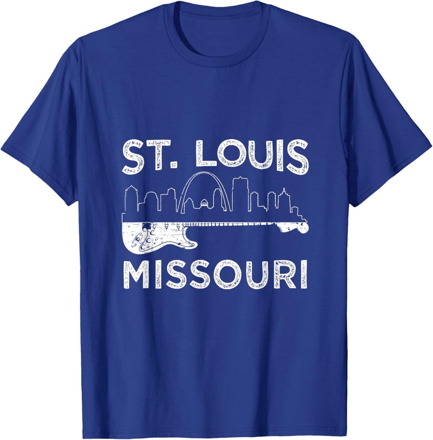 Souvenir St Louis Guitar Music Missouri St. Louis T-Shirt - T-Shirt | Royal