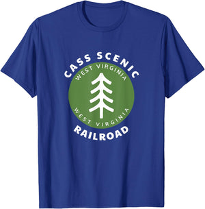 Cass Scenic Railroad State Park West Virginia Souvenir WV T-Shirt - T-Shirt | Royal