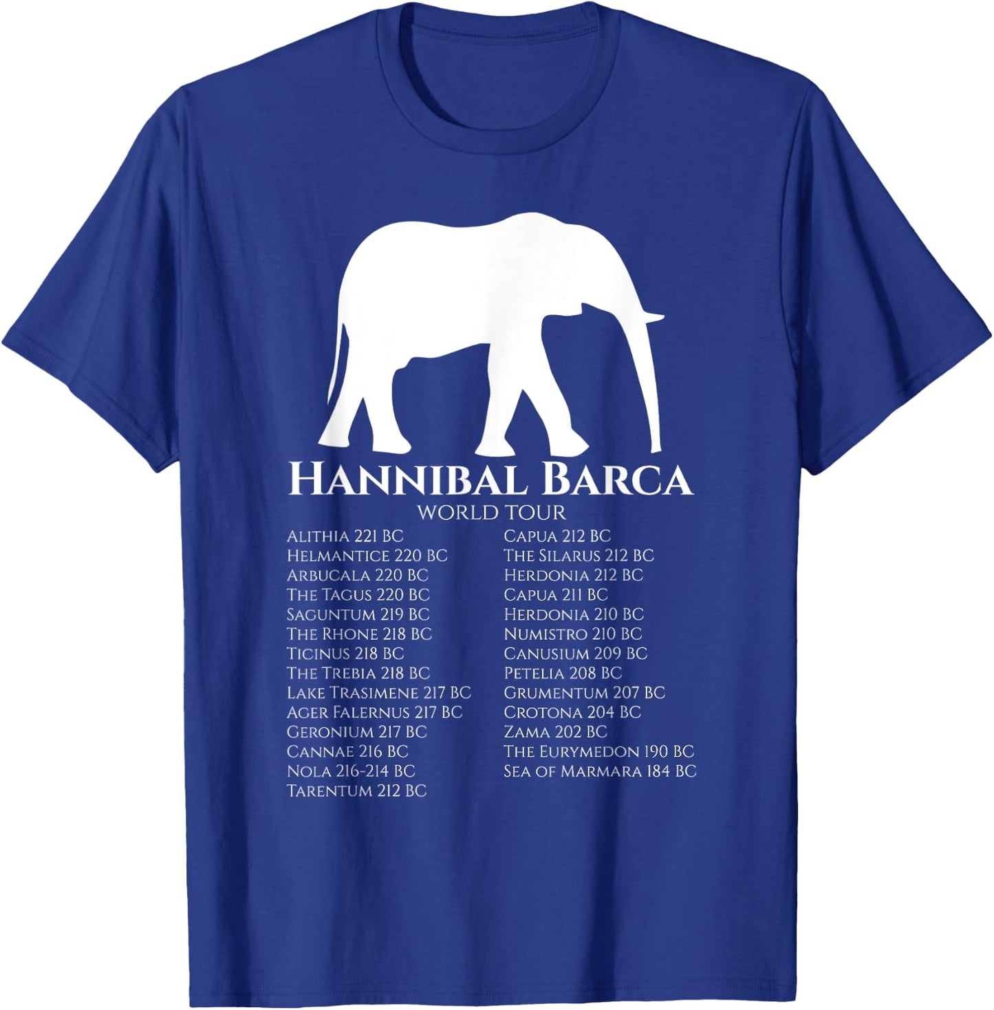 Hannibal Barca World Tour History Of Rome & Carthage T-Shirt - T-Shirt | Royal