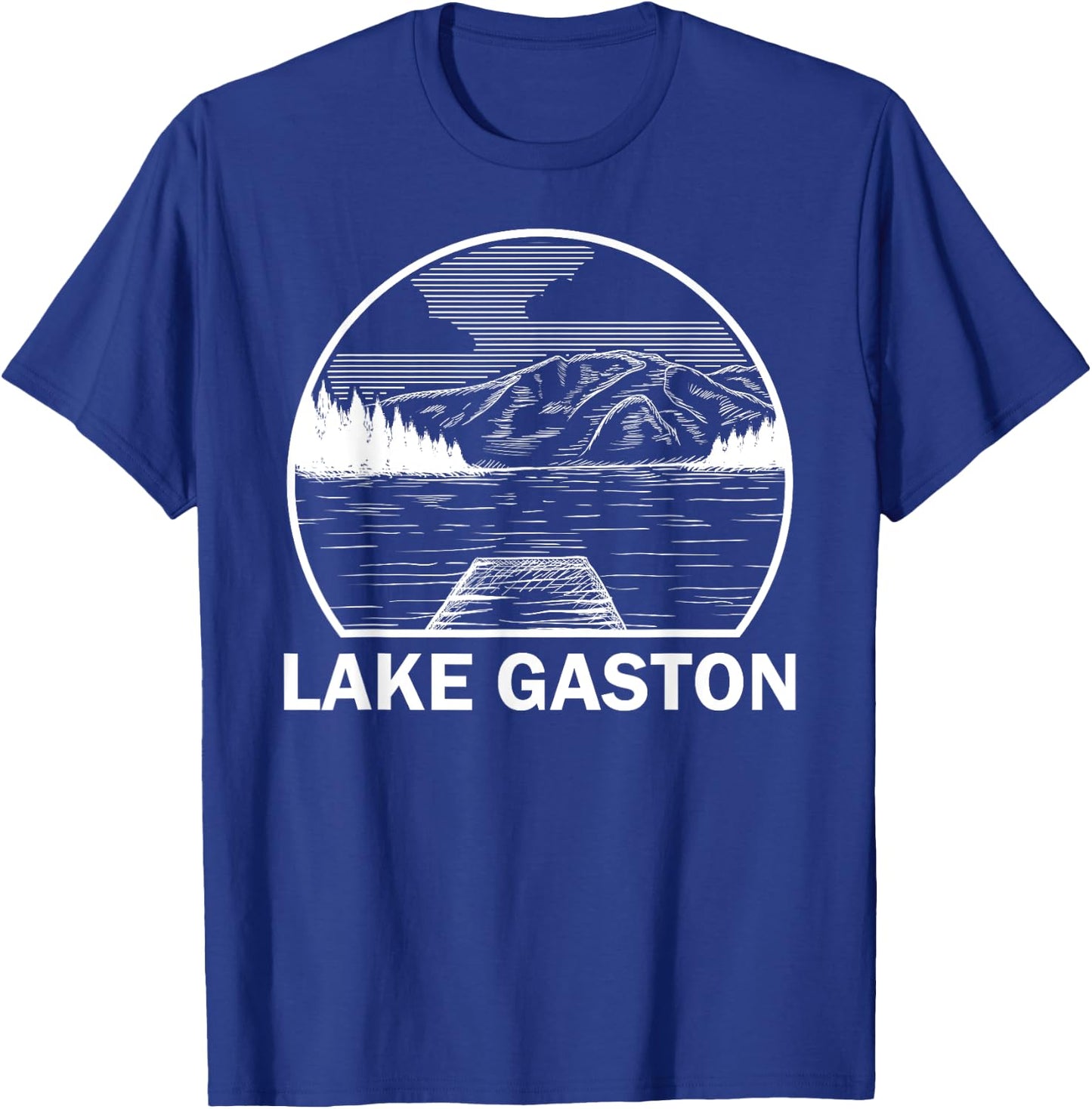 LAKE GASTON NORTH CAROLINA Funny Fishing Camping Summer Gift Women Kids T-Shirt - T-Shirt | Royal
