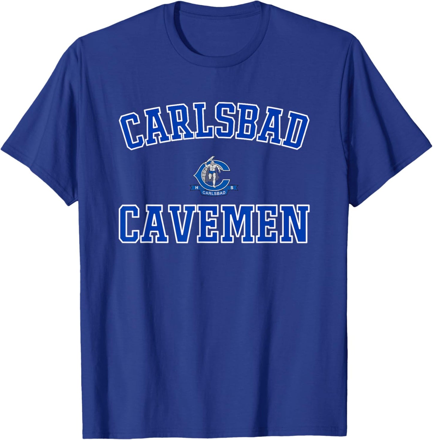 Carlsbad Cavemen Logo Varsity HS T-Shirt - T-Shirt | Royal