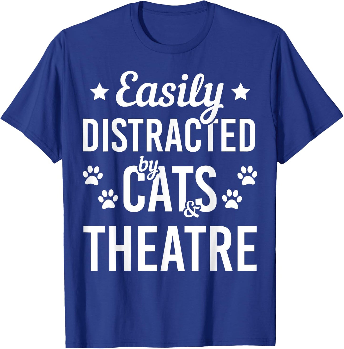 Cat Lover Theatre Lover Cats And Theatre Acting Funny Cat Men Women Girls Kids T-Shirt - T-Shirt | Royal