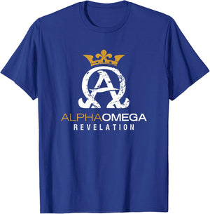 Jesus Christ Alpha and Omega Book Revelation T-Shirt - T-Shirt | Royal