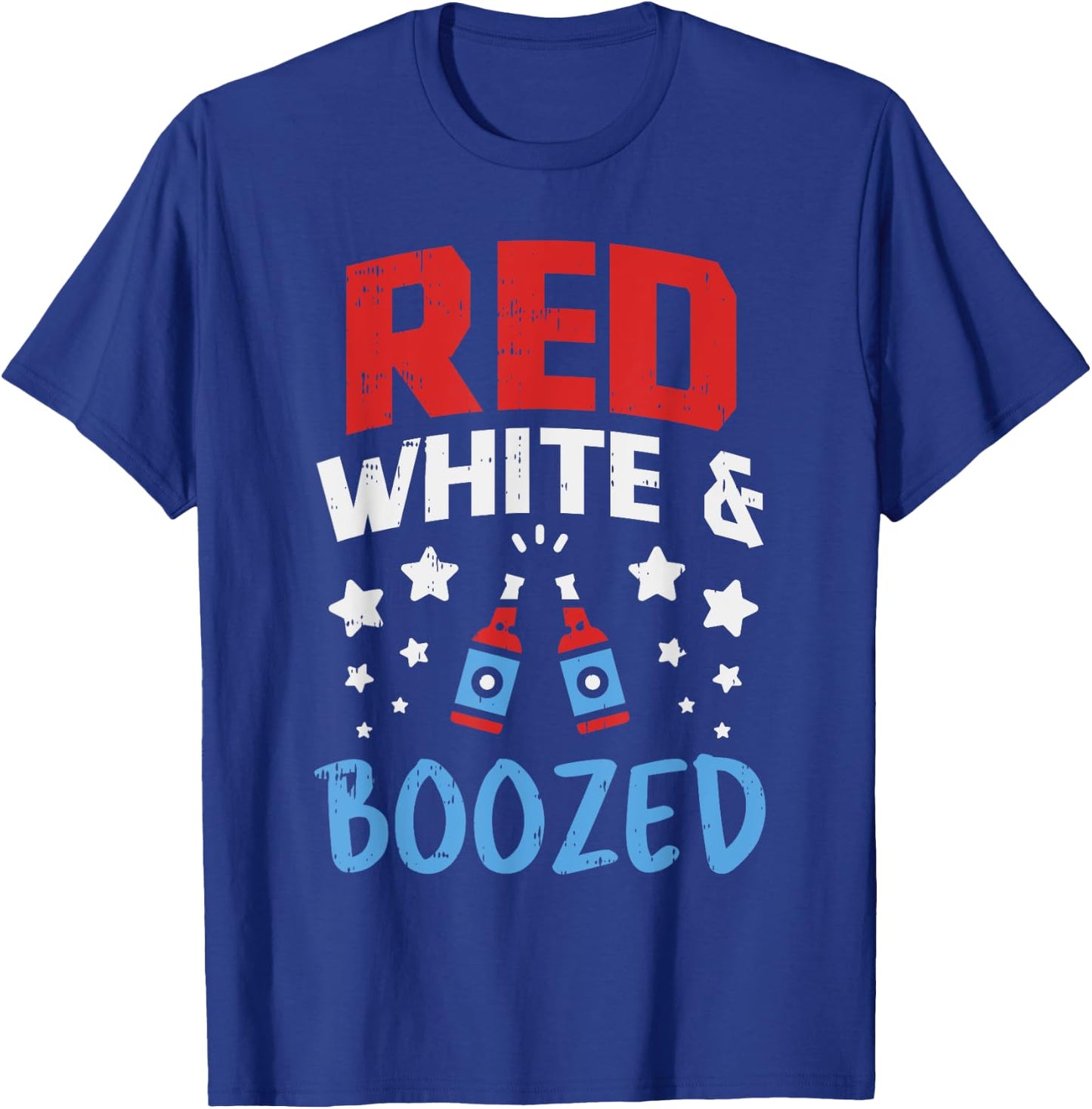 Red White Boozed Funny Beer 4th Of July Party Drinking Team T-Shirt - T-Shirt | Royal