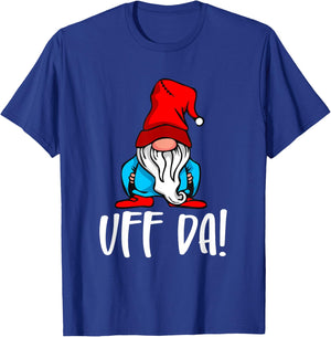 Nordic Countries Denmark Sweden Norway Roots Fan Uff Da Norwegian Quote Scandinavian Gnome Tomte Garden Fan T-Shirt - T-Shirt | Royal