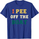 I Pee Off The Boat, Funny Lake Lovers, Fishermen, Boaters T-Shirt - T-Shirt | Royal