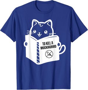 Funny cat reading to kill a mockingbird T-Shirt - T-Shirt | Royal