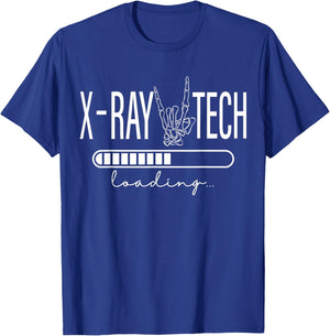 X-ray Tech Loading Skeleton Hand Radiology School Graduation T-Shirt - T-Shirt | Royal