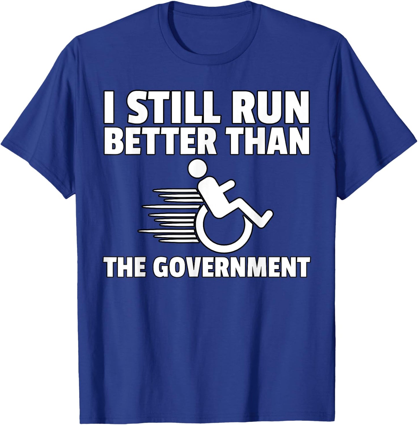 Wheelchair Disability Gift Funny Handicap Small T-Shirt - T-Shirt | Royal