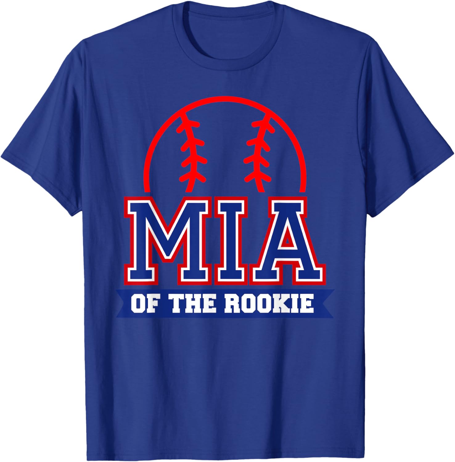 MIA of Rookie 1st Birthday Baseball Theme Matching Party T-Shirt - T-Shirt | Royal