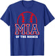MIA of Rookie 1st Birthday Baseball Theme Matching Party T-Shirt - T-Shirt | Royal