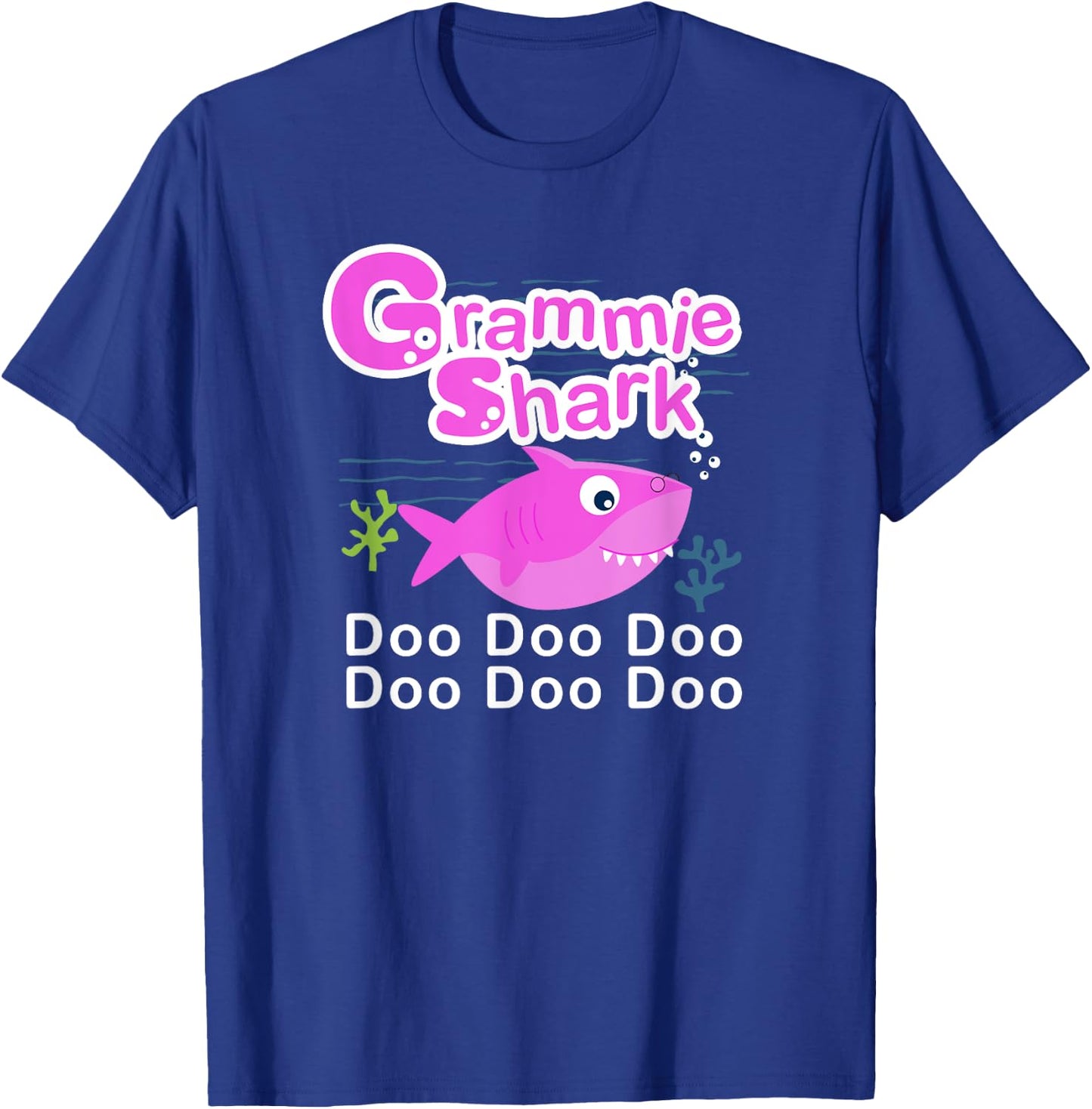Grammie Shark - Cute Grandma Fish Nonnie Fish T-Shirt - T-Shirt | Royal