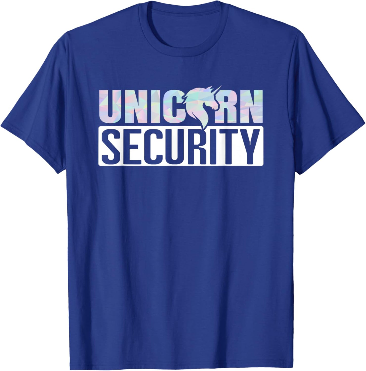 Halloween Easy Quick Adult Dad Mom Unicorn Security Costume T-Shirt - T-Shirt | Royal