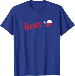 Texas Pride Cute Home State Texas Girl T-Shirt - T-Shirt | Royal