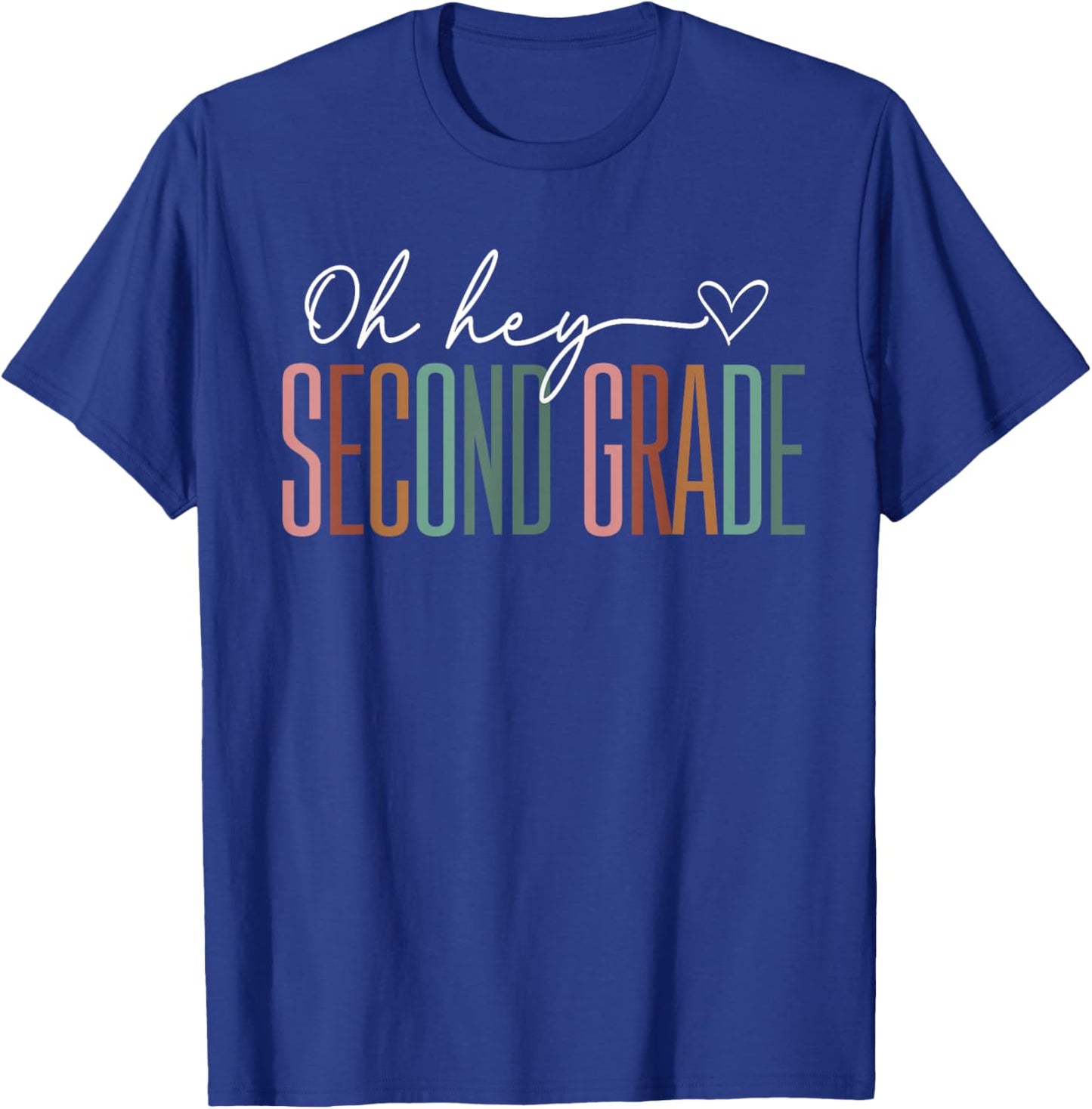 Second Grade Oh Hey Retro Back To School 2nd Grade T-Shirt - T-Shirt | Royal
