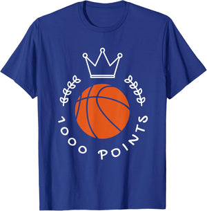 1000 Points Basketball Scorer High School Basketball Player T-Shirt - T-Shirt | Royal