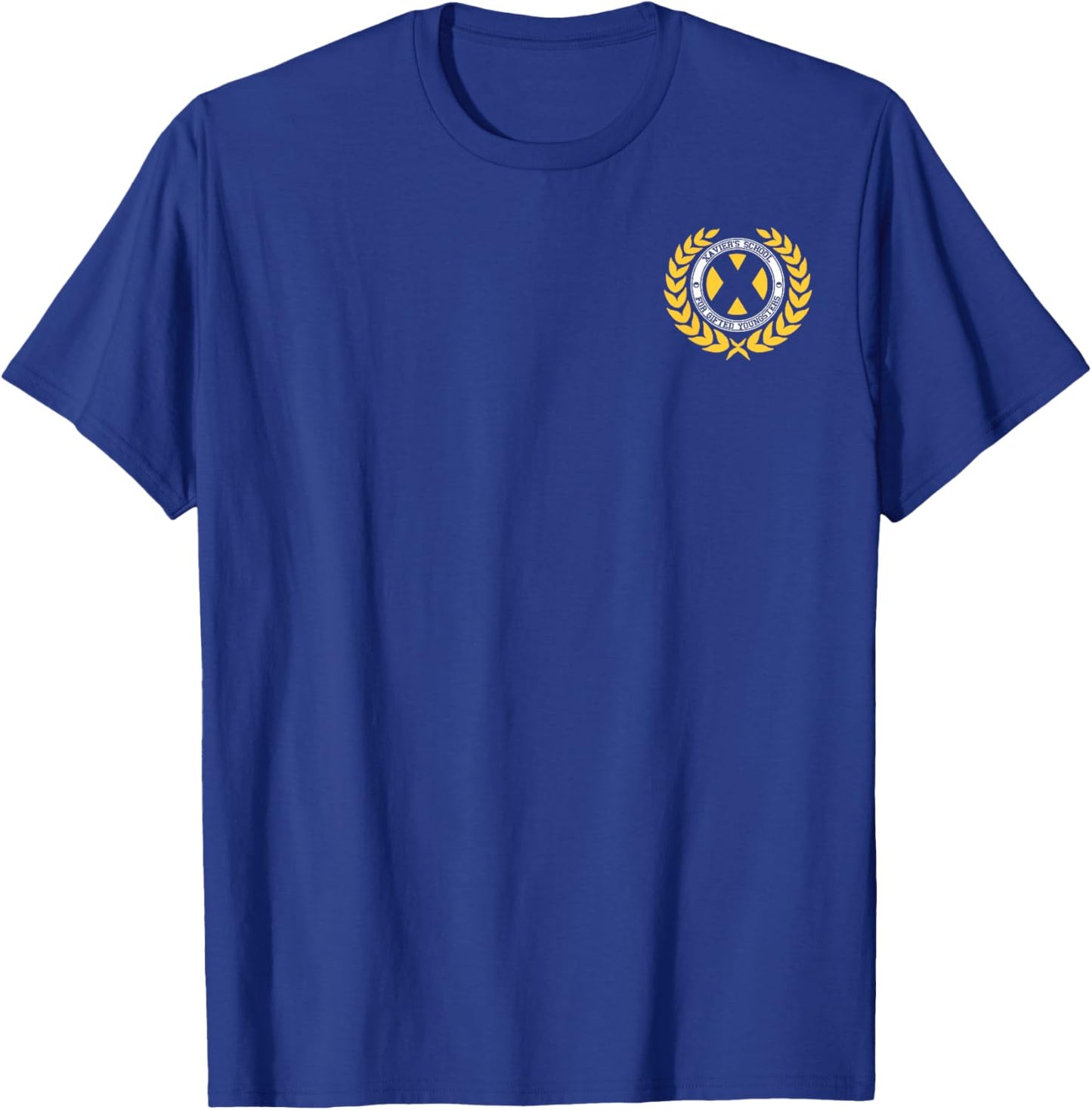 Marvel X-Men School For Gifted Youngsters Small Pocket Logo T-Shirt - T-Shirt | Royal