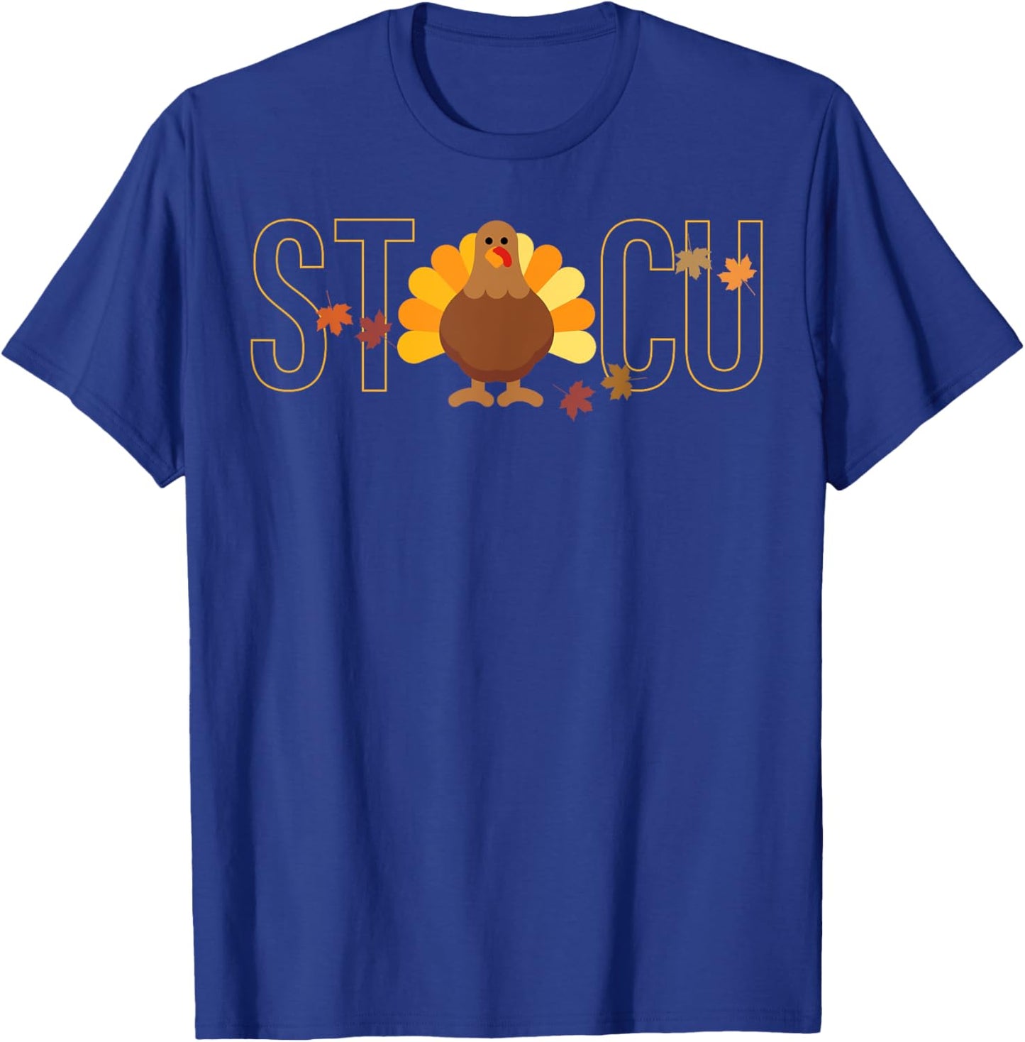 STICU Surgical Trauma ICU Nurse Fall Thanksgiving Turkey T-Shirt - T-Shirt | Royal