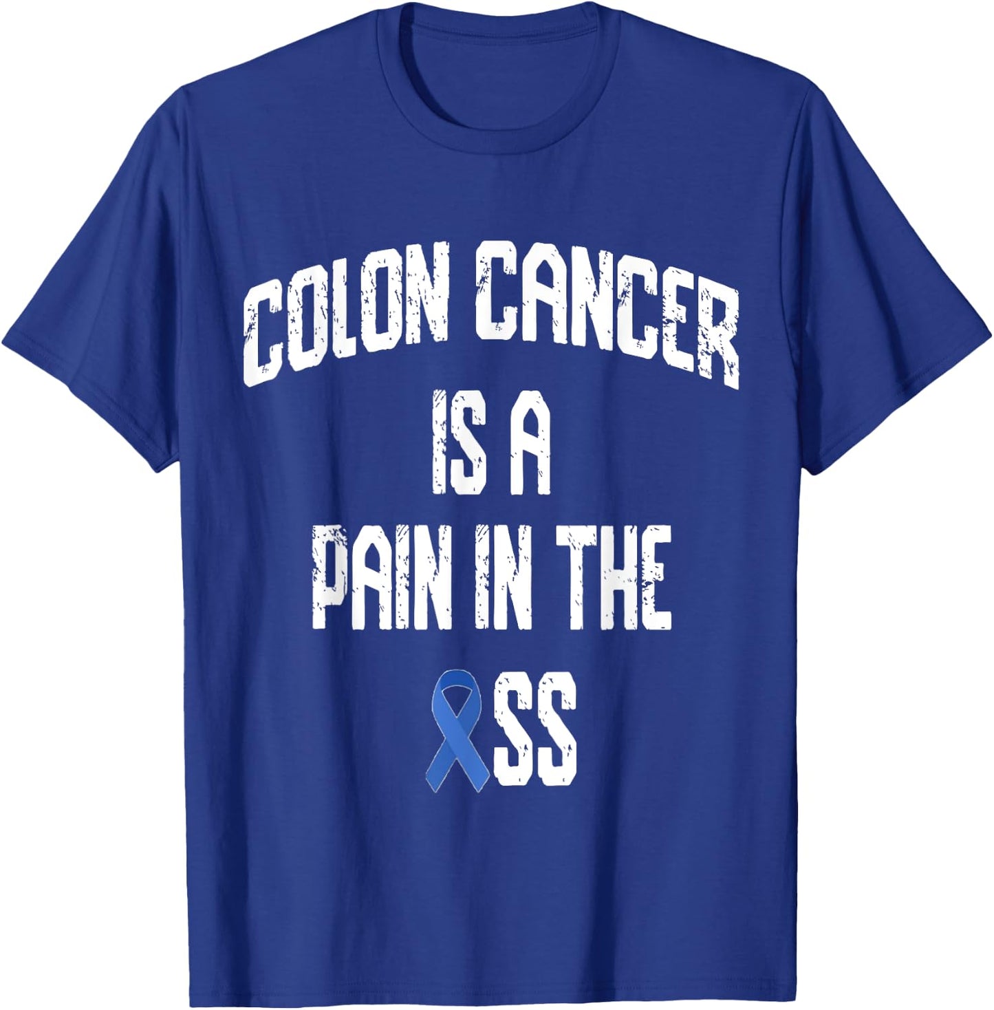 Colorectal Cancer Awareness Colon Cancer Awareness Funny - Black, -Adults, Short Sleeve, 3X-Large, Classic Fit, Cotton 60% Polyester 40% T-Shirt - T-Shirt | Royal