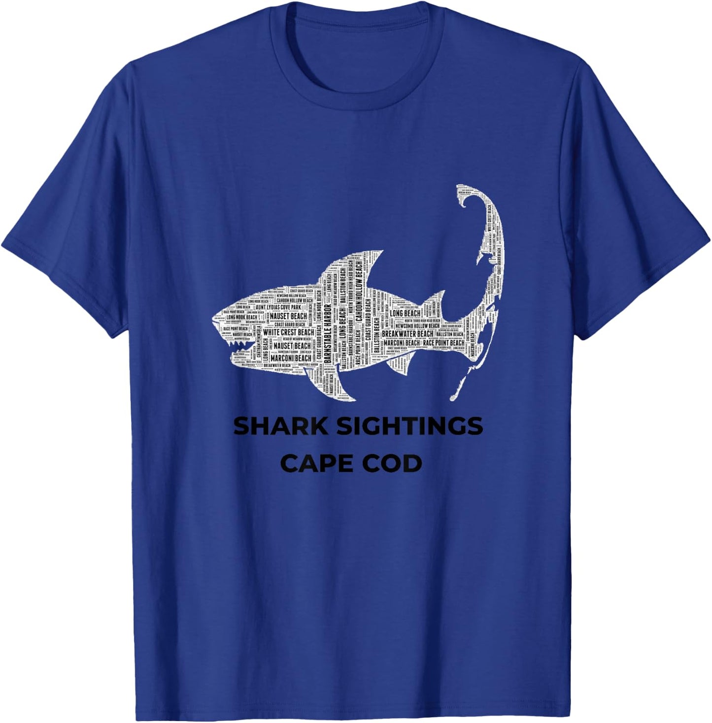 Cape Cod Shark Sightings T-Shirt - T-Shirt | Royal